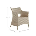 Bari N-dura Resin Wicker Outdoor Arm Chair - Image 20