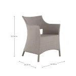 Bari N-dura Resin Wicker Outdoor Arm Chair - Image 16