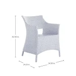 Bari N-dura Resin Wicker Outdoor Arm Chair - Image 23