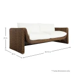 Como Resin Wicker Outdoor Sofa - Image 15