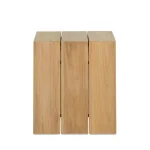 Messina Teak Square Outdoor Side Table 19. 25 In. W X 2 2.5 In. H - Image 6
