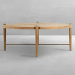 Pacifica Teak Round Outdoor Coffee Table 48 In. W X 18 In. H - Image 3