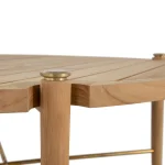 Pacifica Teak Round Outdoor Coffee Table 48 In. W X 18 In. H - Image 4