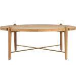 Pacifica Teak Round Outdoor Coffee Table 48 In. W X 18 In. H - Image 5