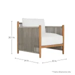 Pacifica Teak Outdoor Lounge Chair - Image 4
