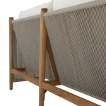 Pacifica Teak Rope Brass Outdoor Loveseat - Image 5