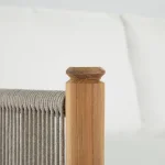 Pacifica Teak Rope Brass Outdoor Loveseat - Image 8
