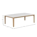 Palma Aluminum Rectangle Outdoor Nesting Coffee Table 47 In. W X 15 In. H - Image 9