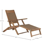Savannah Wicker Outdoor Streamer Adjustable Chaise Lounge - Image 4