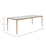 Palma Aluminum Rectangle Outdoor Table 86 In W X 29. 25 In H - Image 5