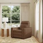 Dutch Brown Leather Power Recliner with Power Headrest & Lumbar - Image 3