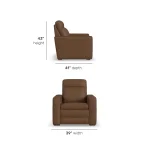 Dutch Brown Leather Power Recliner with Power Headrest & Lumbar - Image 6