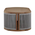 Avalon Teak Oval Outdoor Coffee Table - Image 5