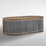 Avalon Teak Oval Outdoor Coffee Table - Image 8