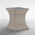 Bari N-dura Resin Wicker Outdoor Round Square End Table - Image 4
