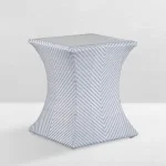 Bari N-dura Resin Wicker Outdoor Round Square End Table - Image 8