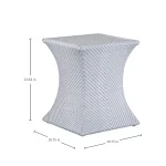 Bari N-dura Resin Wicker Outdoor Round Square End Table - Image 10