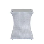 Bari N-dura Resin Wicker Outdoor Round Square End Table - Image 11