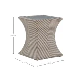 Bari N-dura Resin Wicker Outdoor Round Square End Table - Image 12