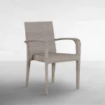 Bari N-dura Resin Wicker Stacking Arm Chair