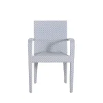 Bari N-dura Resin Wicker Stacking Arm Chair - Image 9
