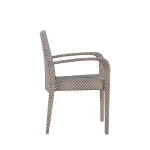 Bari N-dura Resin Wicker Stacking Arm Chair - Image 10