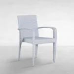Bari N-dura Resin Wicker Stacking Arm Chair - Image 11