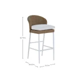 Dune Resin Wicker Barstool - Image 3