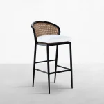 Havana Cane N-dura Resin Wicker Small Barstool - Image 6