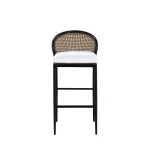 Havana Cane N-dura Resin Wicker Small Barstool - Image 7