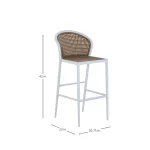 Havana Cane N-dura Resin Wicker Small Barstool - Image 11
