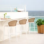 Havana Cane N-dura Resin Wicker Small Barstool - Image 13