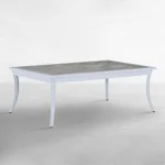 Bermuda Aluminum With Porcelain Top Rectangle Coffee Table - Image 14
