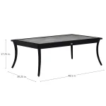 Bermuda Aluminum With Porcelain Top Rectangle Coffee Table - Image 13