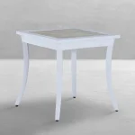 Bermuda Aluminum With Porcelain Top Square End Table - Image 8