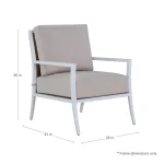 Bermuda Aluminum And Cane Lounge - Image 13