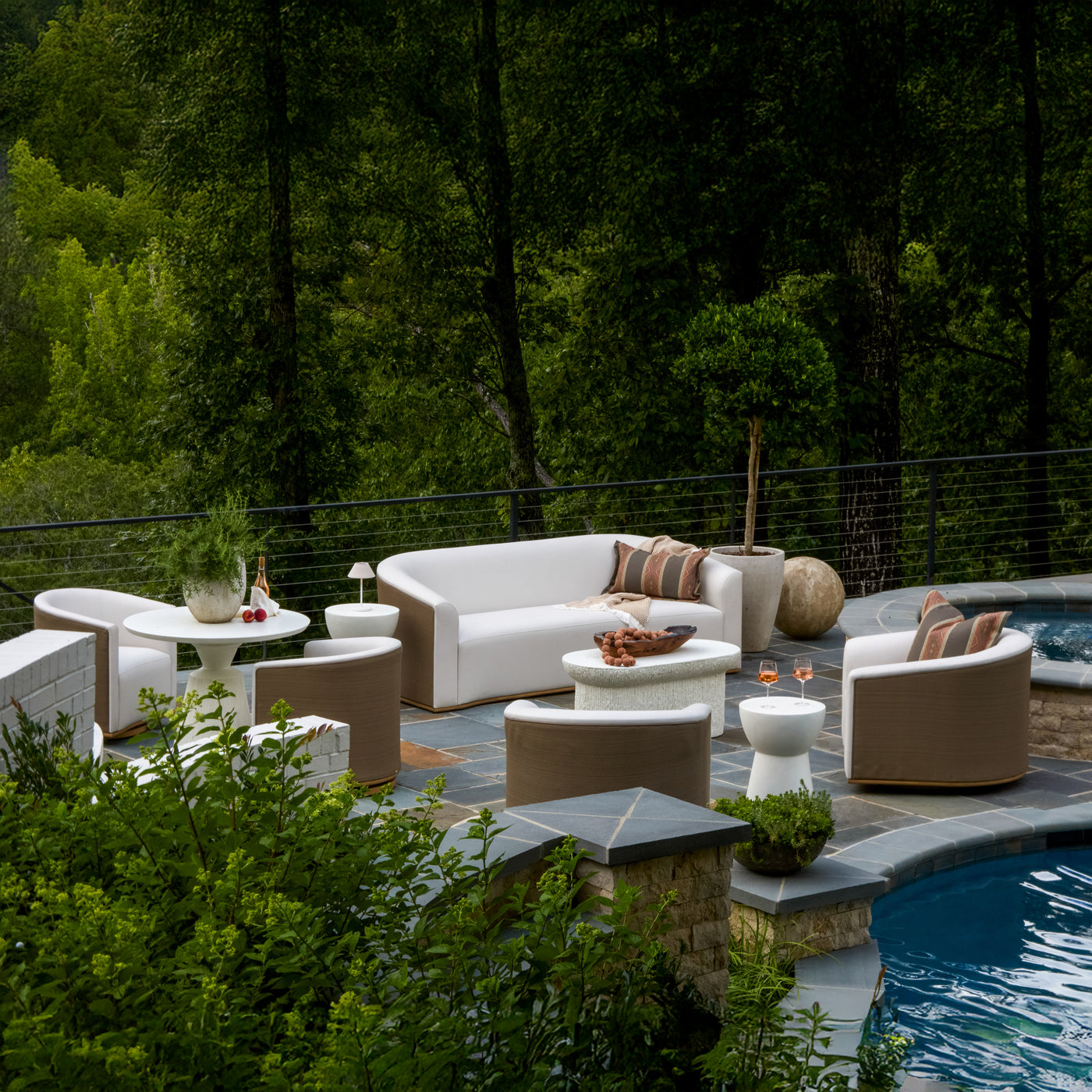 Tahoe Natural Weave Marine Grade Vinly Sofa