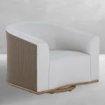 Tahoe Natural Weave Marine Grade Vinyl Swivel Lounge Chair - Image 11