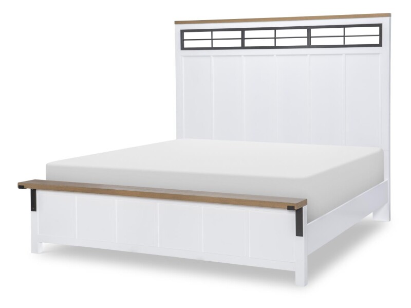 Complete Two Tone Panel Bed Queen 5/0