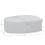 Large Rectangular Table Set Cover W/ Umbrella Hole