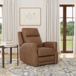Maxwell Cedar Leather Power Gliding Recliner with Power Headrest and Lumbar - Image 3
