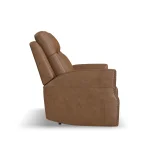 Maxwell Cedar Leather Power Reclining Loveseat with Power Headrests and Lumbar - Image 5