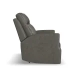 Maxwell Cinder Leather Power Reclining Loveseat with Power Headrests and Lumbar - Image 5