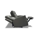 Maxwell Cinder Leather Power Reclining Sofa with Power Headrests and Lumbar - Image 9