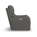 Carter Smoke Fabric Power Recliner with Power Headrest & Lumbar - Image 5