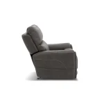 Carter Smoke Fabric Power Rocking Recliner with Power Headrest, Lumbar, Heat & Massage - Image 4