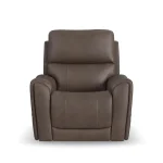 Carter Cappuccino Fabric Power Lift Recliner with Power Headrest, Lumbar, Heat & Massage - Image 3