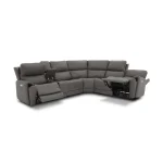 Carter Smoke Fabric Power Reclining Sectional with Power Headrests & Lumbar - Image 7
