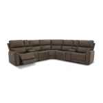 Carter Cappuccino Fabric Power Reclining Sectional with Power Headrests & Lumbar - Image 11