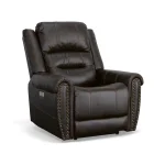 Oscar Molasses Fabric Power Recliner with Power Headrest - Image 5